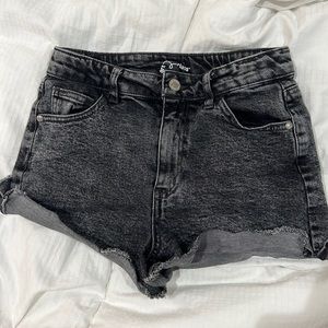 Pac Sun Black Jean Shorts